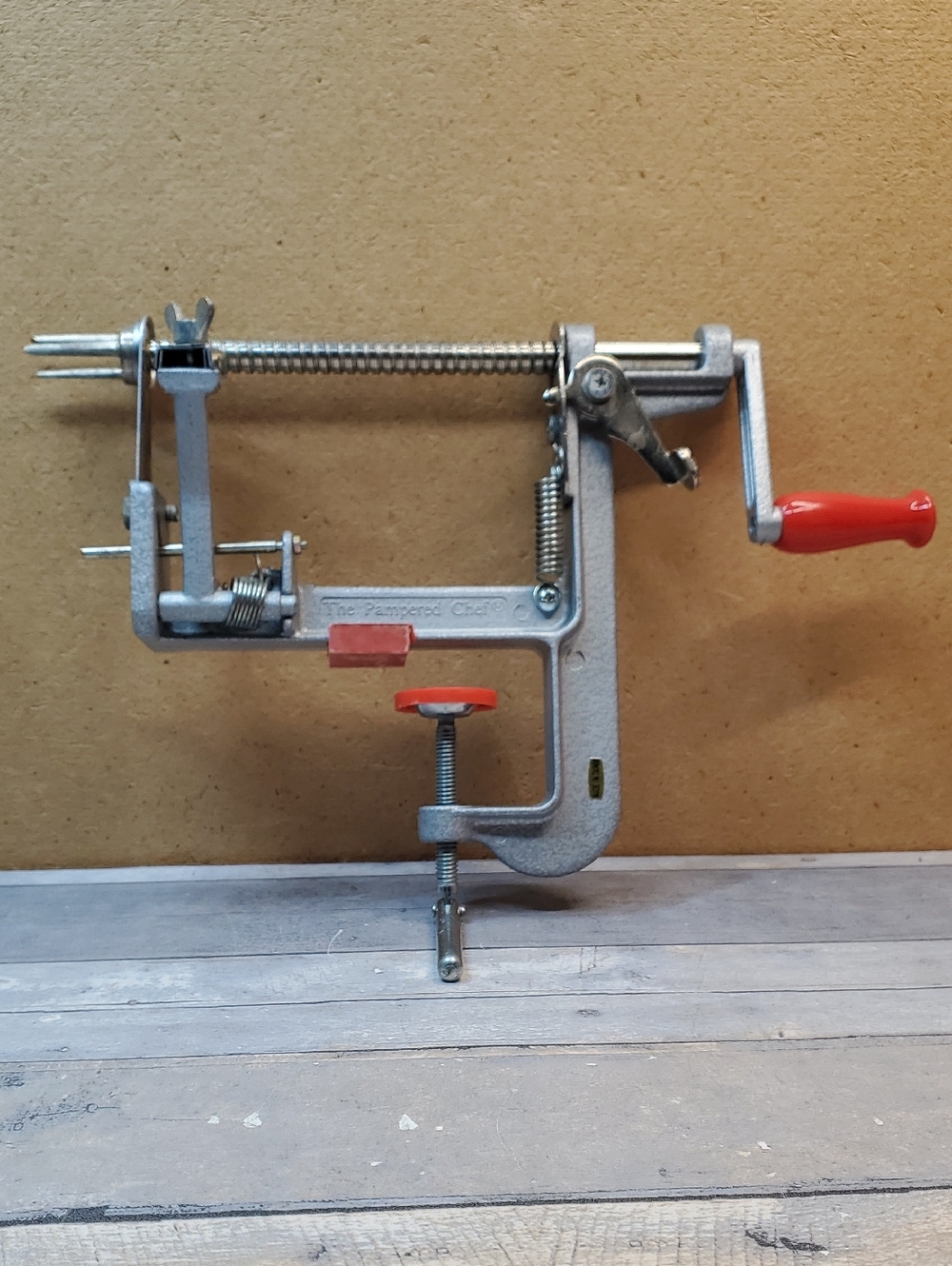 The Pampered Chef Red-Handled Fruit Peeler/Corer Attachment  #5